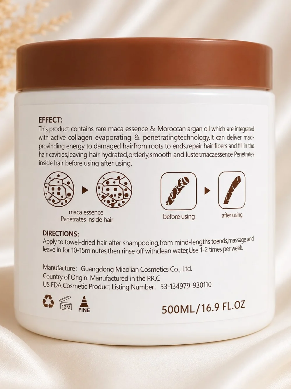 Srribo Maca Essence Repair Collagen Hair Mask 500ml